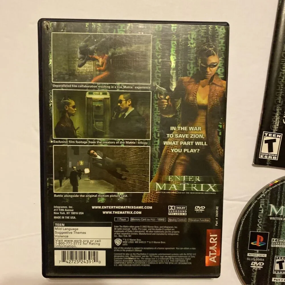 Enter the Matrix (Sony PlayStation 2, 2003) Complete with Manual